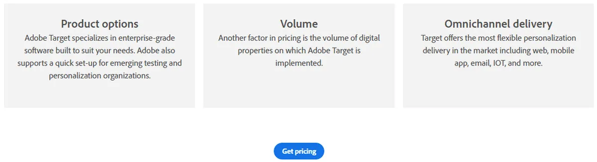Adobe Target Prix Fonctionnalités