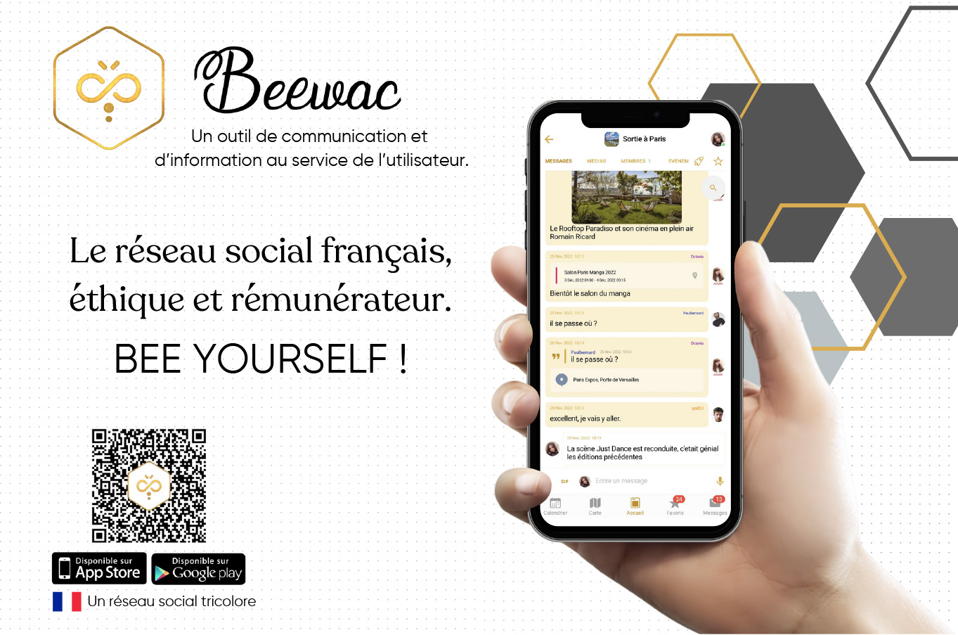 Beewac, le réseau social qui récompensent ses utilisateurs.