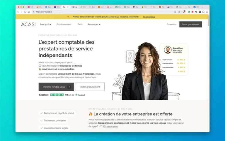 Acasi : Avis & Prix sur cet expert-comptable pour freelances et indépendants