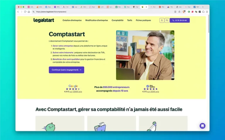 Comptastart : Avis & Prix sur cet expert-comptable par Legalstart