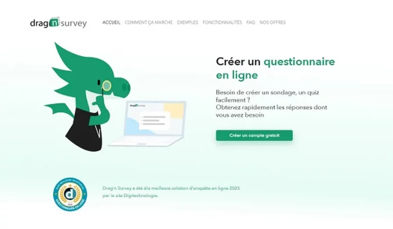 Avis Drag’n Survey : un logiciel de questionnaire en ligne conforme RGPD et propulsé par l’IA