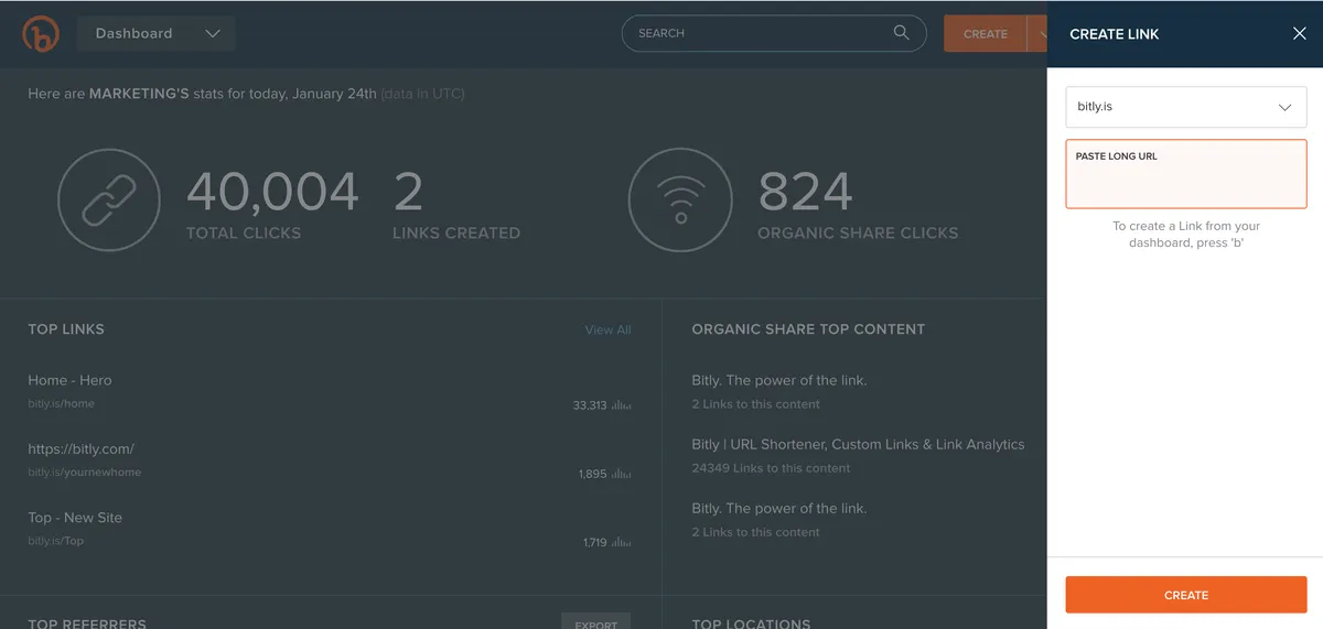 Bitly: interface, fonctionnalités & intégrations