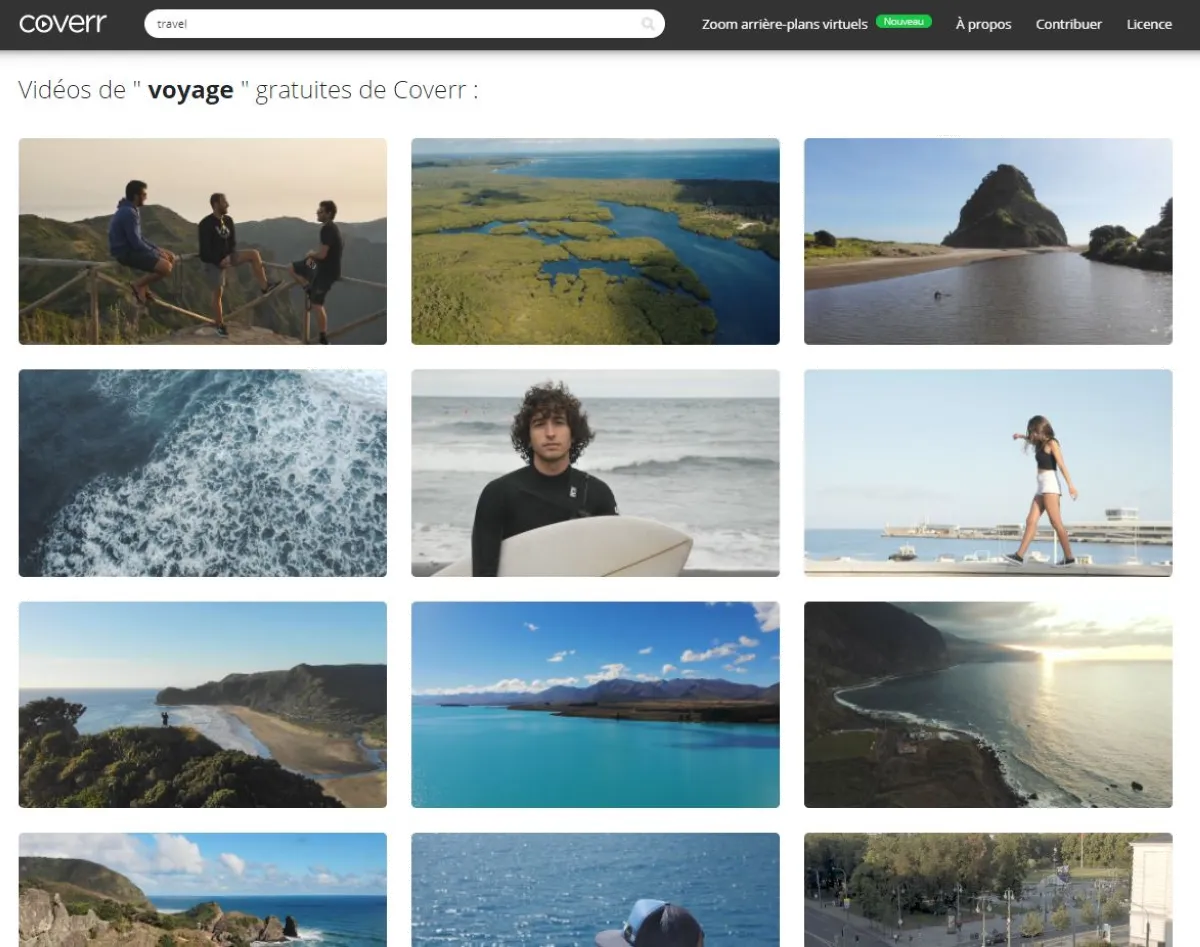 Coverr: interface, fonctionnalités & intégrations Coverr: interface, fonctionnalités & intégrations