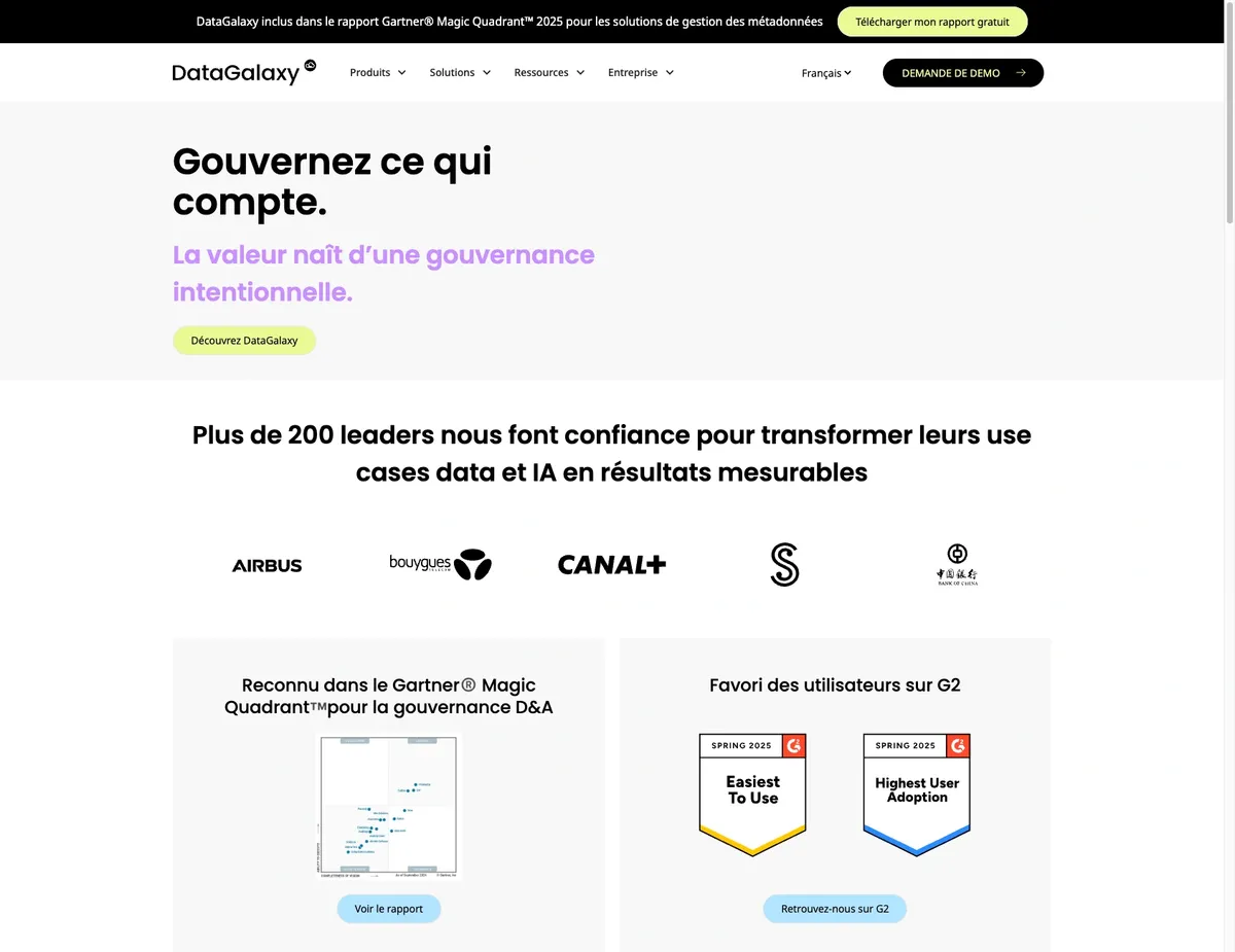 datagalaxy avis logiciels de catalogue de donnees data catalog prix