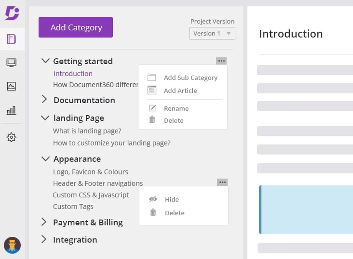 Document360: interface, fonctionnalités & intégrations