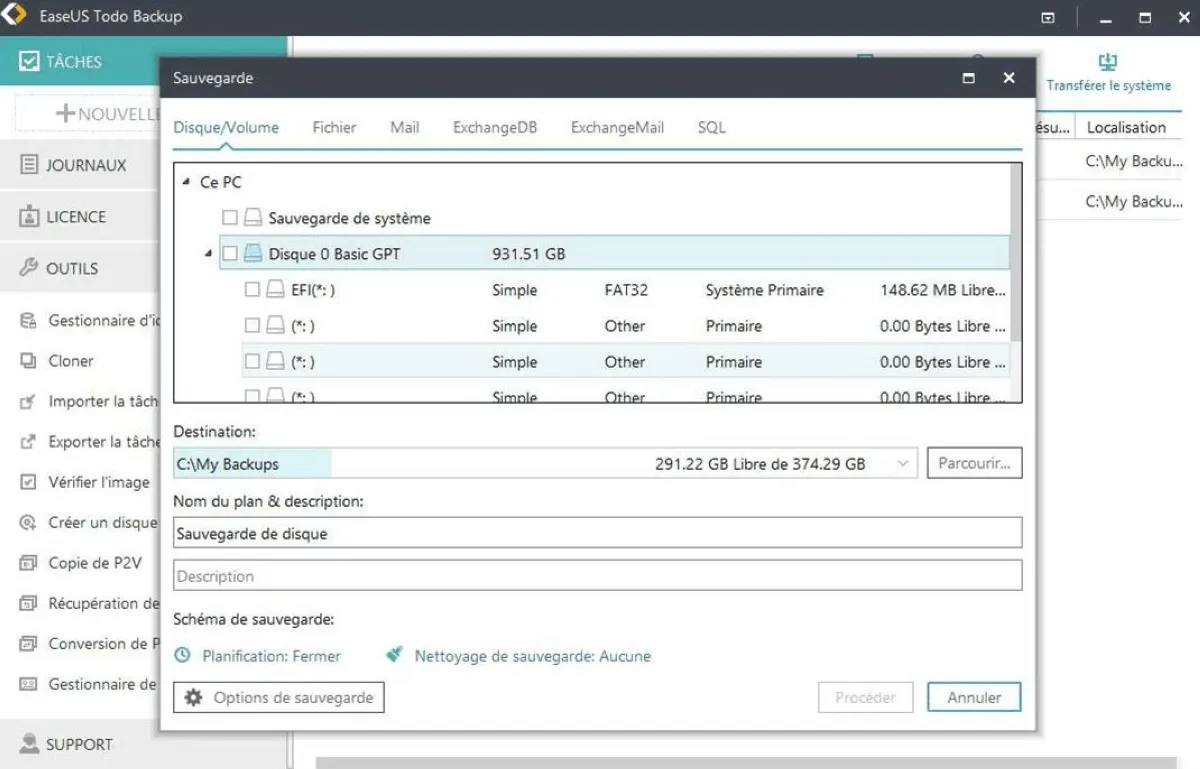 EaseUS Todo Backup: interface, fonctionnalités & intégrations EaseUS Todo Backup: interface, fonctionnalités & intégrations