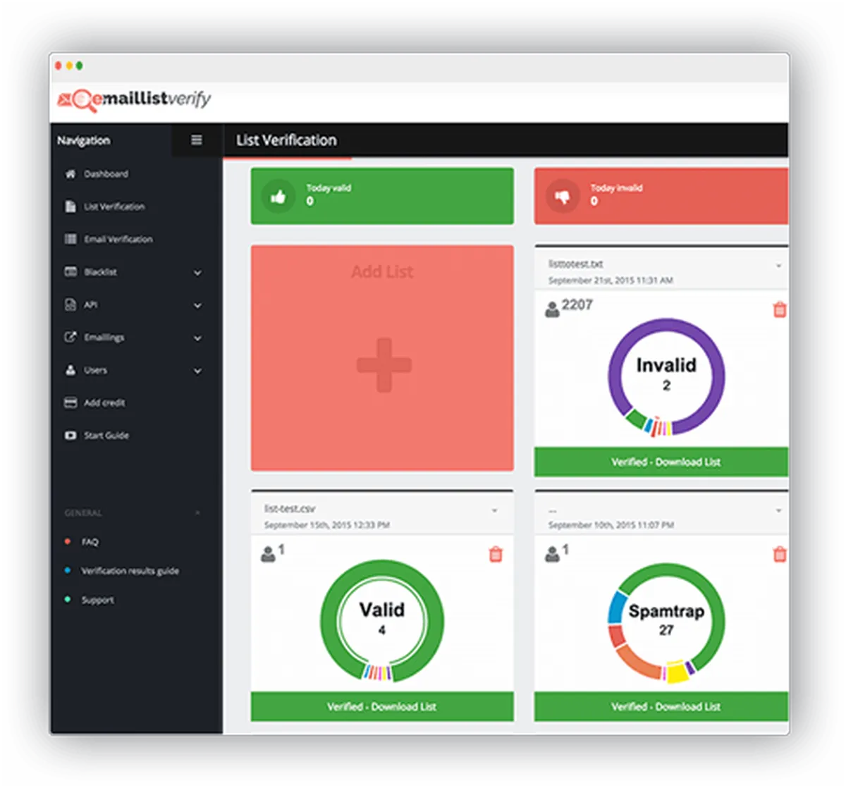 EmailListVerify: interface, fonctionnalités & intégrations EmailListVerify: interface, fonctionnalités & intégrations