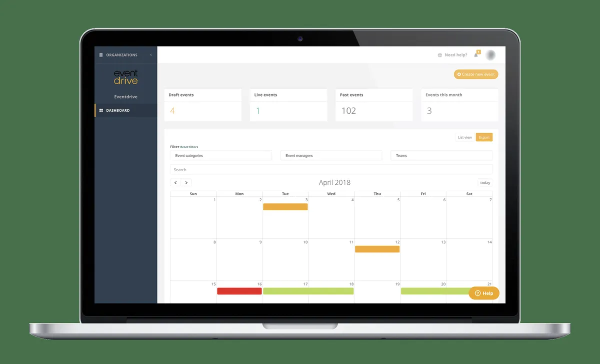 Eventdrive: interface, fonctionnalités & intégrations Eventdrive: interface, fonctionnalités & intégrations