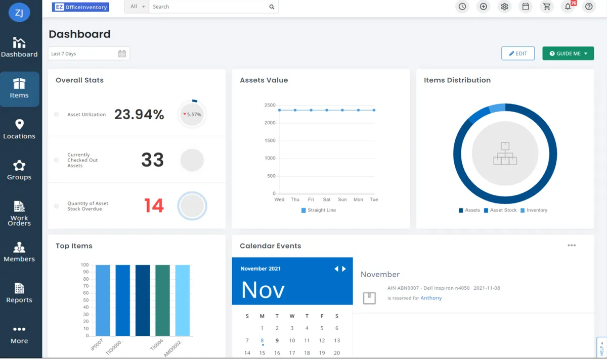 EZOfficeInventory: interface, fonctionnalités & intégrations EZOfficeInventory: interface, fonctionnalités & intégrations