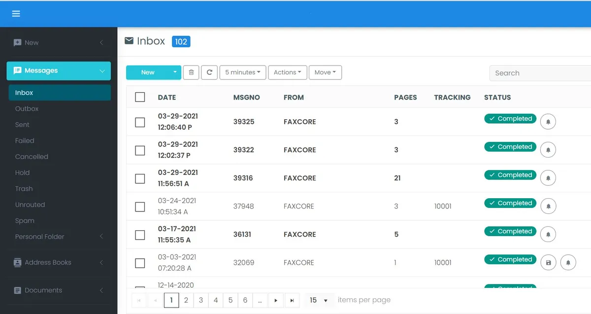 FaxCore: interface, fonctionnalités & intégrations