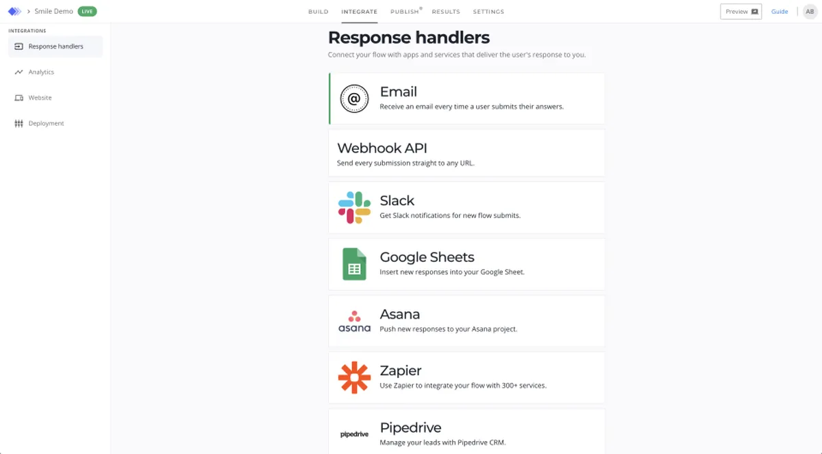 Heyflow: interface, fonctionnalités & intégrations Heyflow: interface, fonctionnalités & intégrations