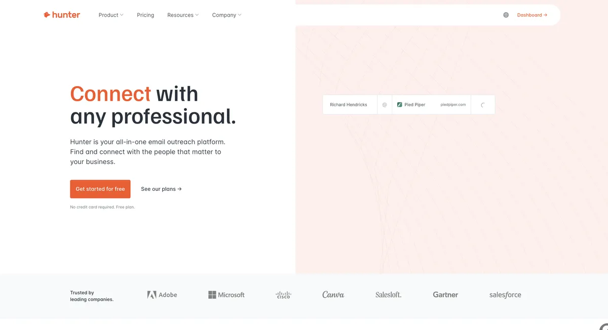 Hunter.Io: interface, fonctionnalités & intégrations Hunter.Io: interface, fonctionnalités & intégrations