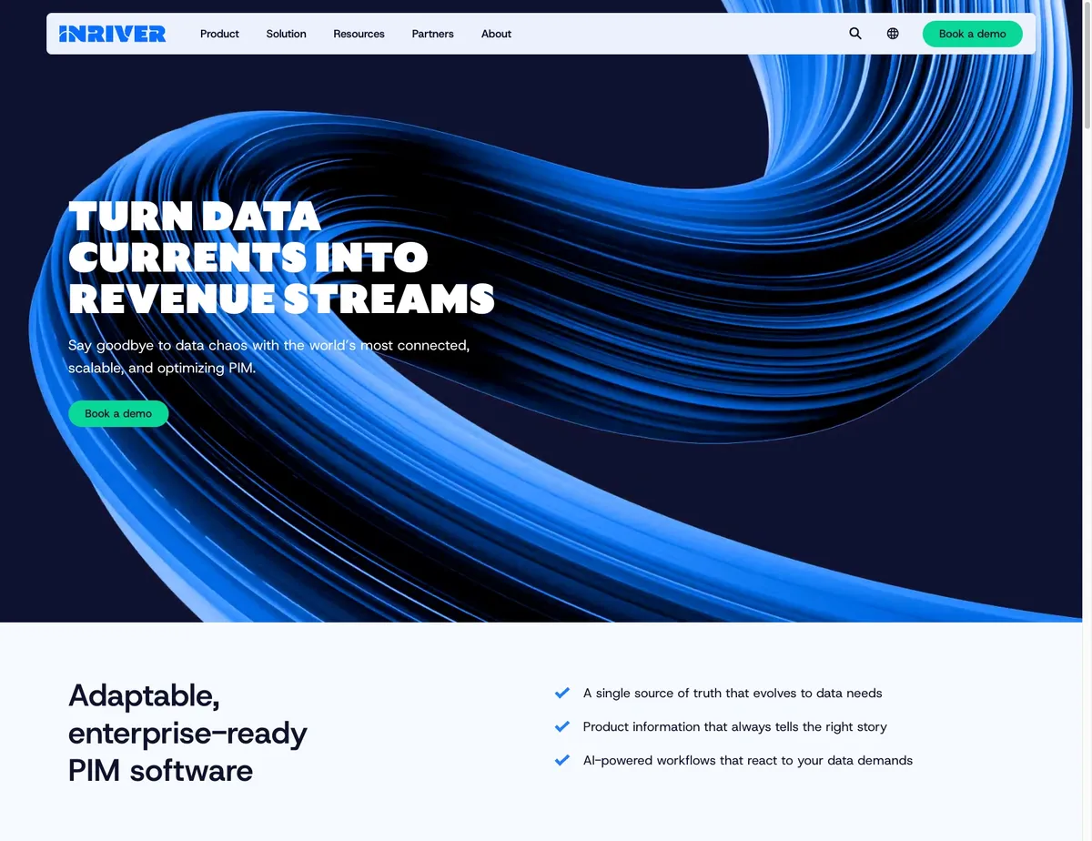 inriver avis logiciels pim product information management flux produits catalogue commercial prix
