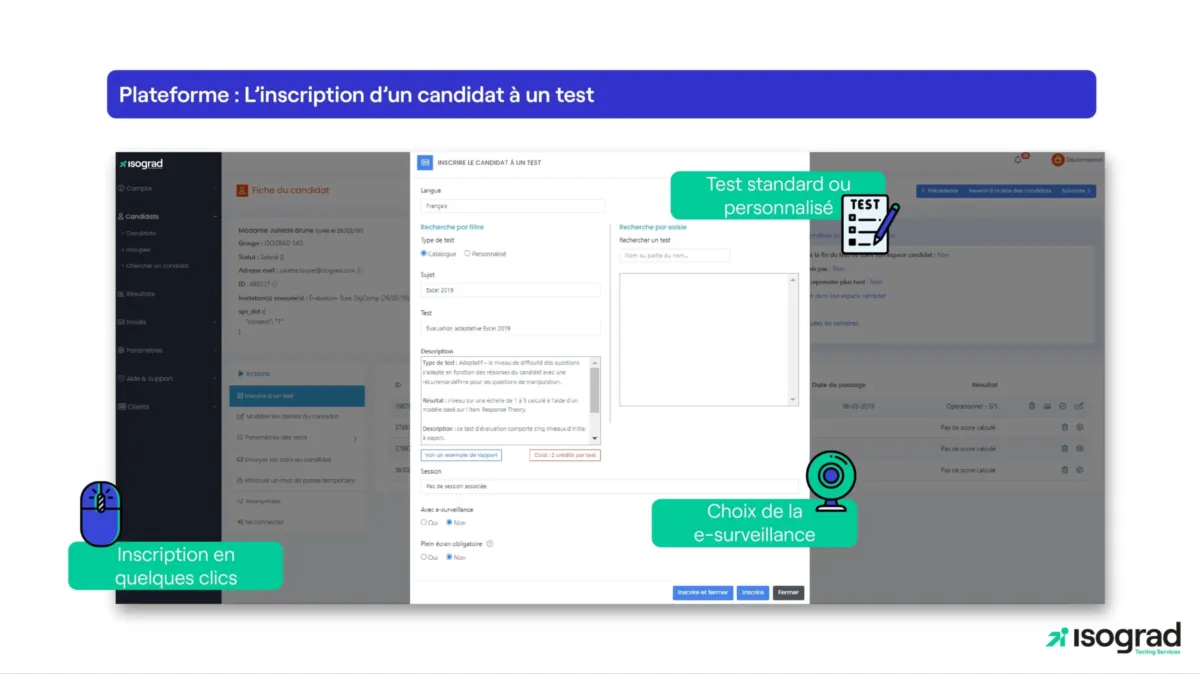Isograd Testing Services: interface, fonctionnalités & intégrations Isograd Testing Services: interface, fonctionnalités & intégrations