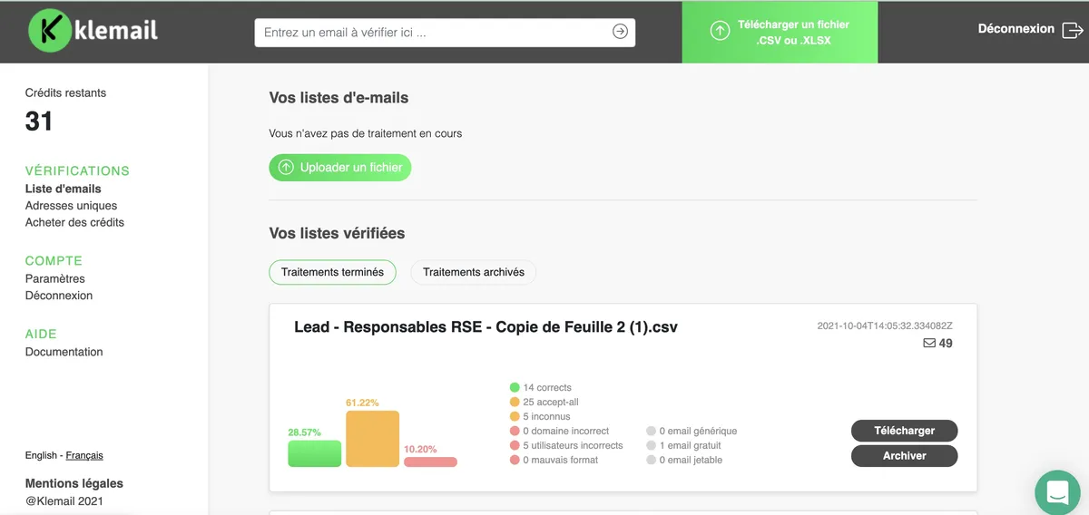 Klemail: interface, fonctionnalités & intégrations Klemail: interface, fonctionnalités & intégrations