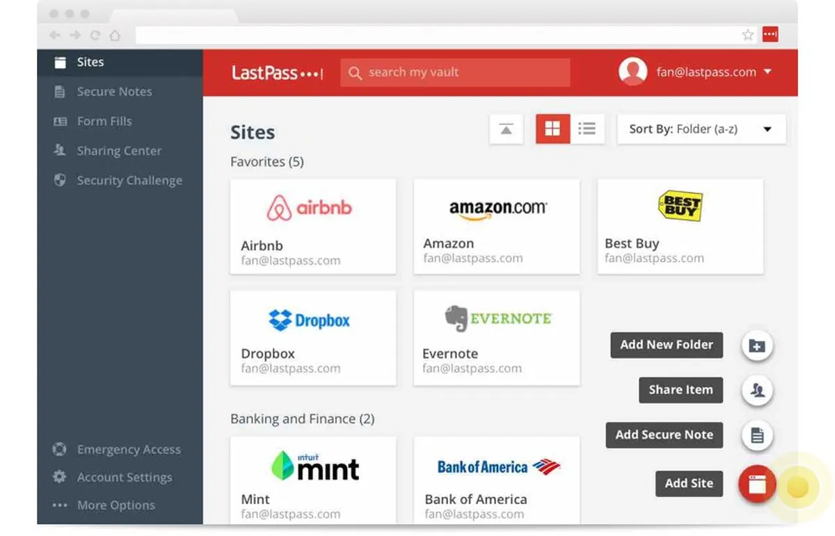LastPass: interface, fonctionnalités & intégrations