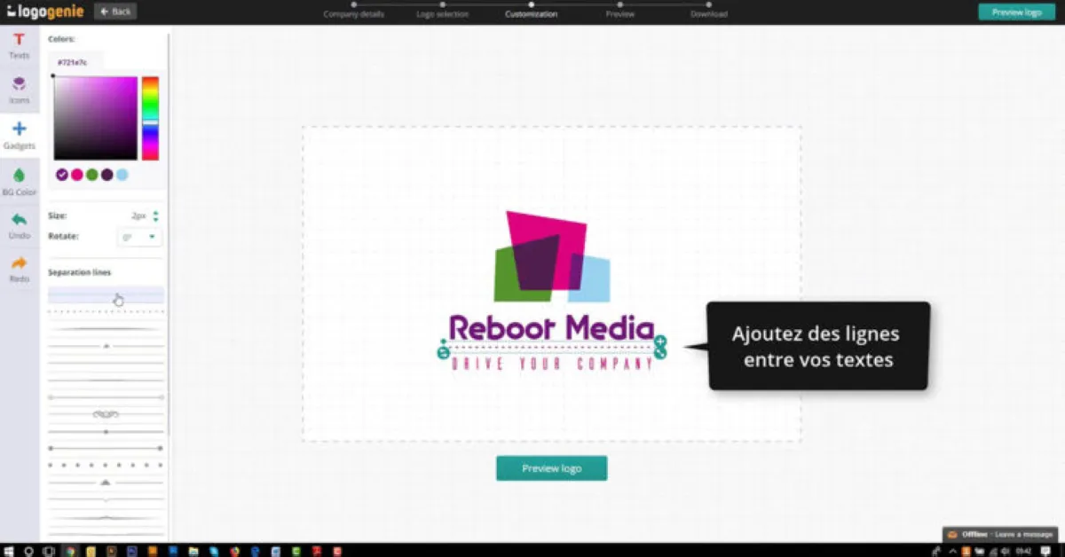 Logogenie: interface, fonctionnalités & intégrations Logogenie: interface, fonctionnalités & intégrations