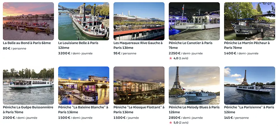louer peniche paris louer peniche paris