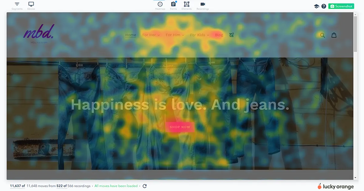 Lucky Orange: interface, fonctionnalités & intégrations