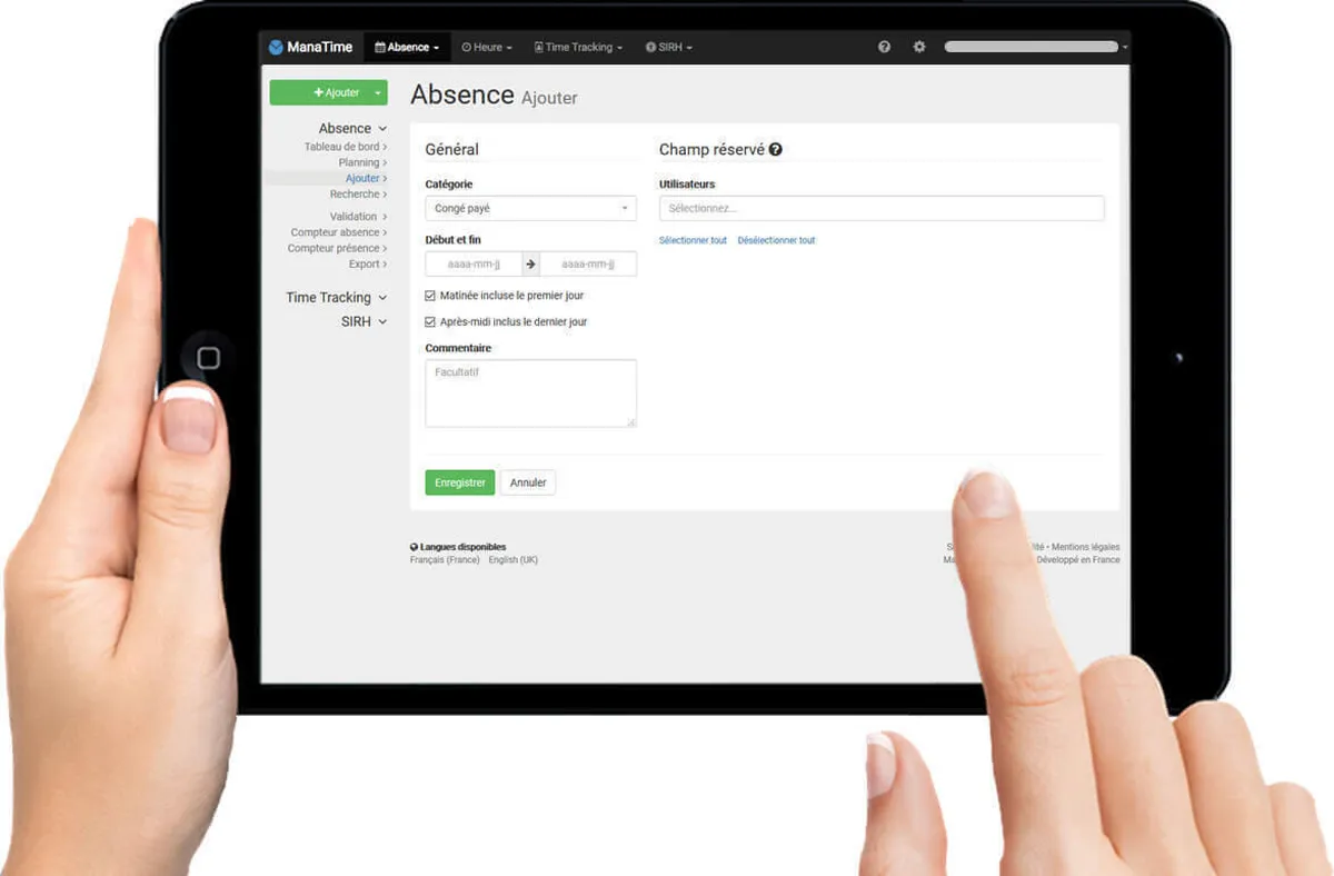 Manatime: interface, fonctionnalités & intégrations