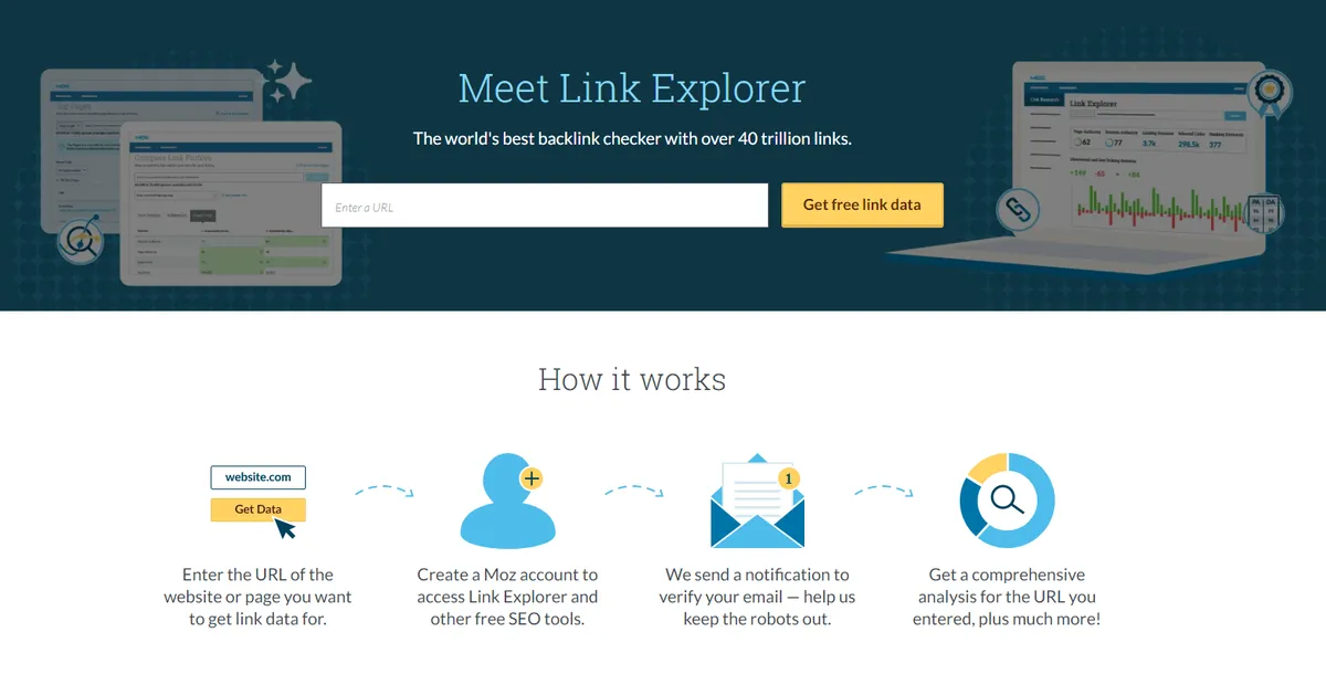 Moz Link Explorer: interface, fonctionnalités & intégrations