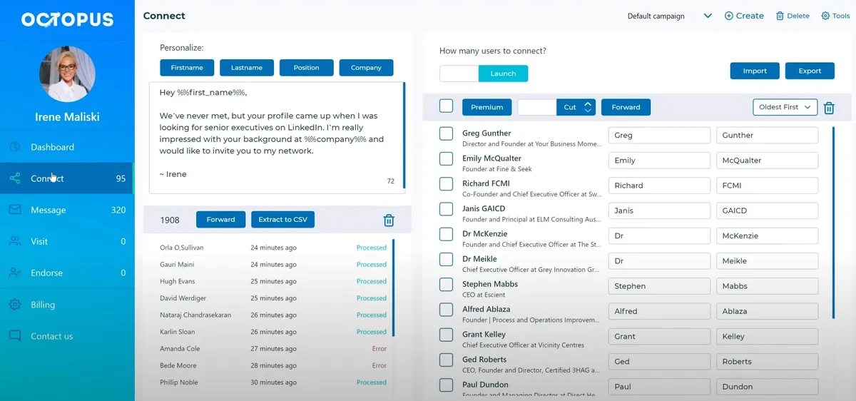 Octopus CRM: interface, fonctionnalités & intégrations