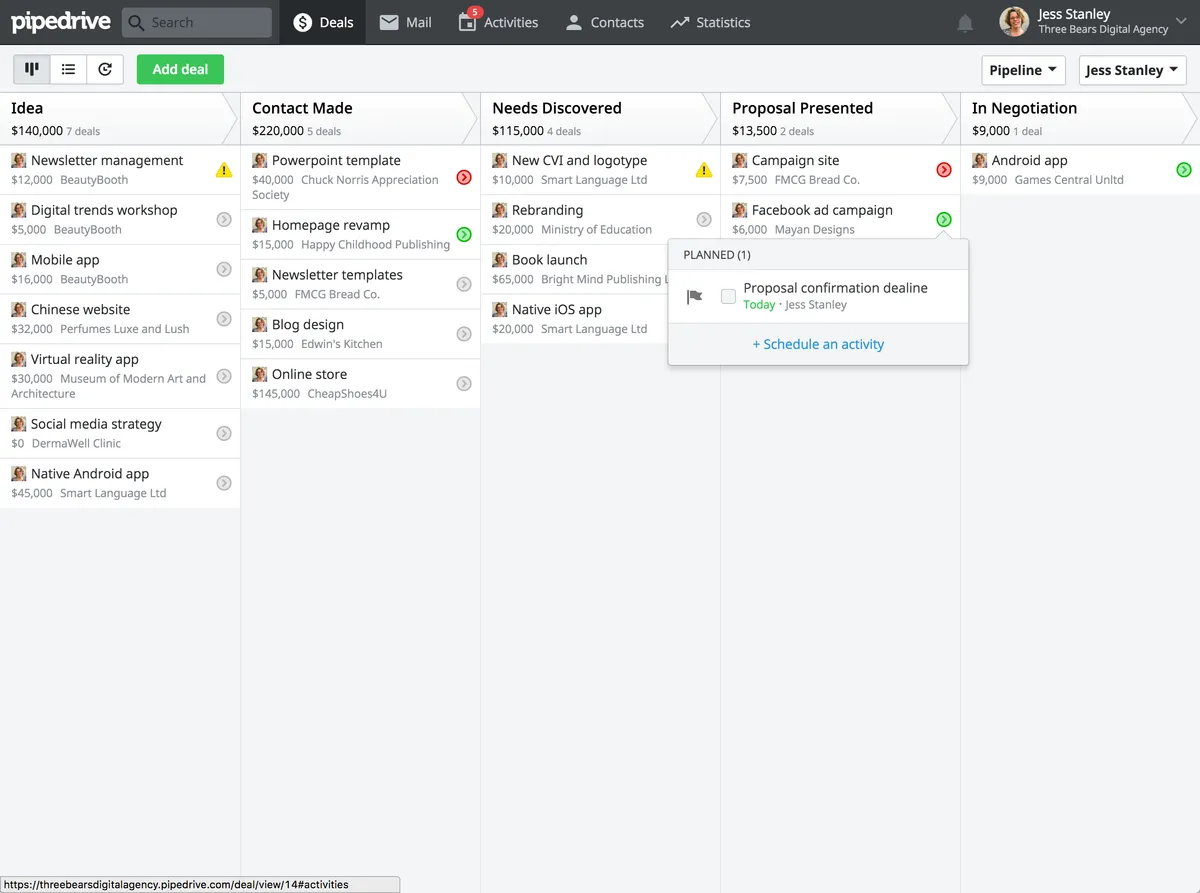 Pipedrive: interface, fonctionnalités & intégrations Pipedrive: interface, fonctionnalités & intégrations