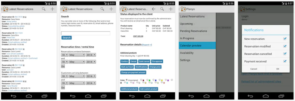 Planyo: interface, fonctionnalités & intégrations Planyo: interface, fonctionnalités & intégrations
