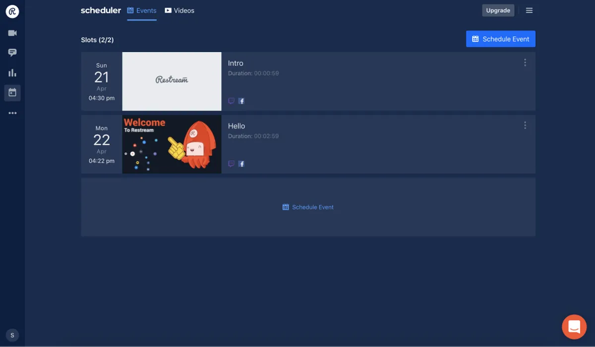 Restream: interface, fonctionnalités & intégrations Restream: interface, fonctionnalités & intégrations