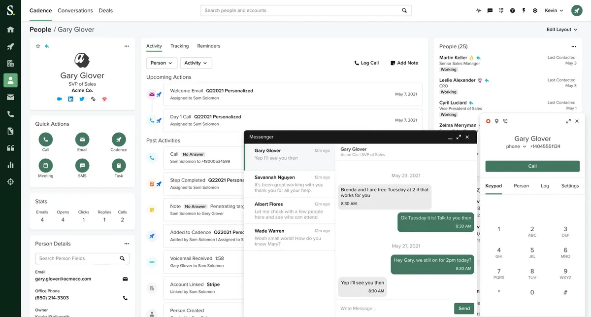 SalesLoft: interface, fonctionnalités & intégrations