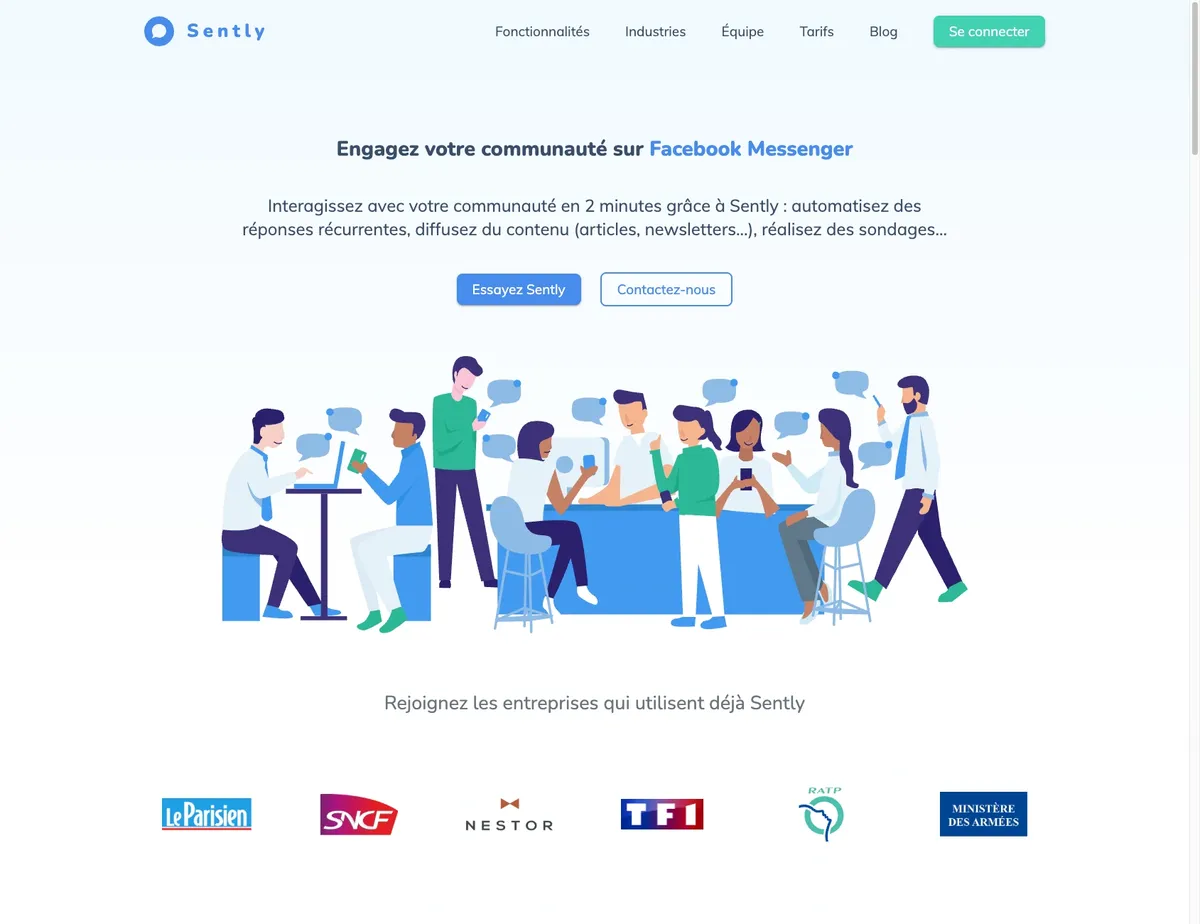 sently avis logiciels de marketing sur les reseaux sociaux social listening prix