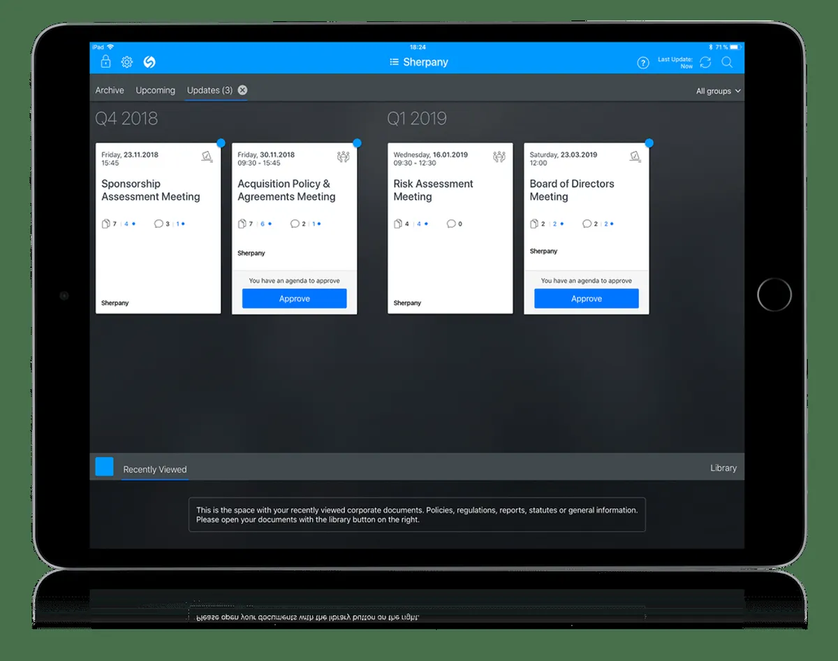 Sherpany: interface, fonctionnalités & intégrations