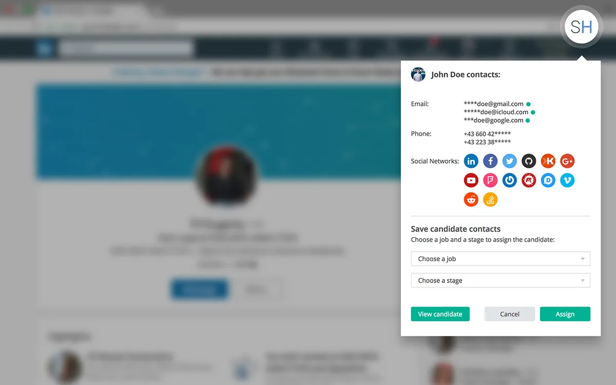 SignalHire: interface, fonctionnalités & intégrations