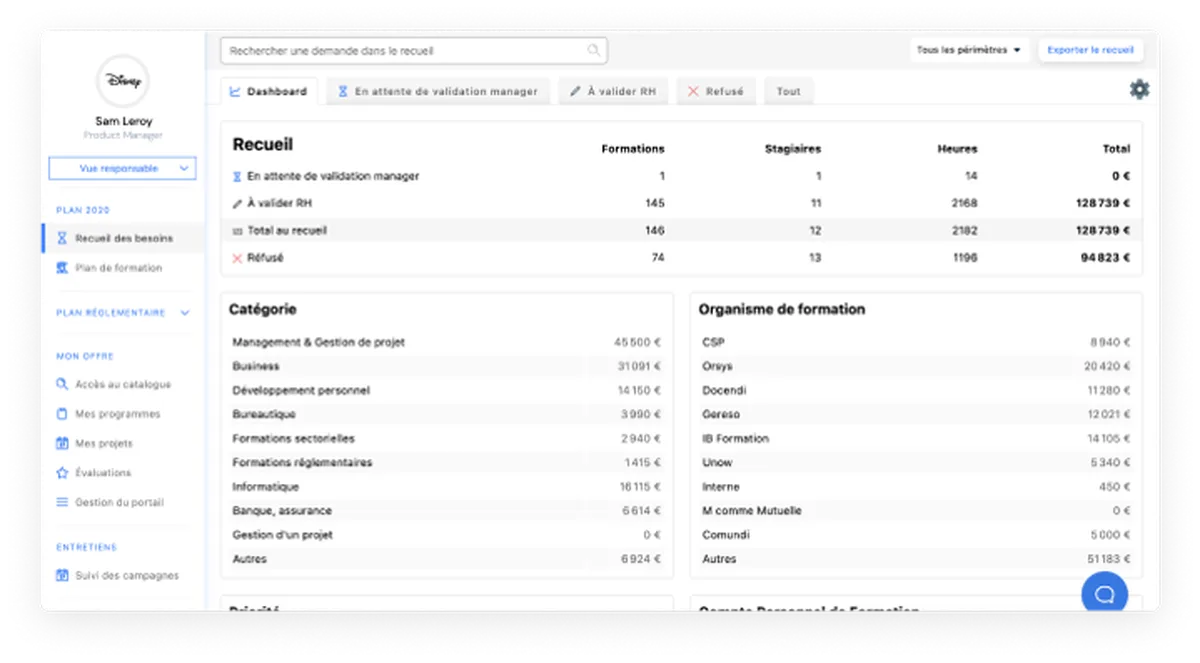 Skillup: interface, fonctionnalités & intégrations Skillup: interface, fonctionnalités & intégrations
