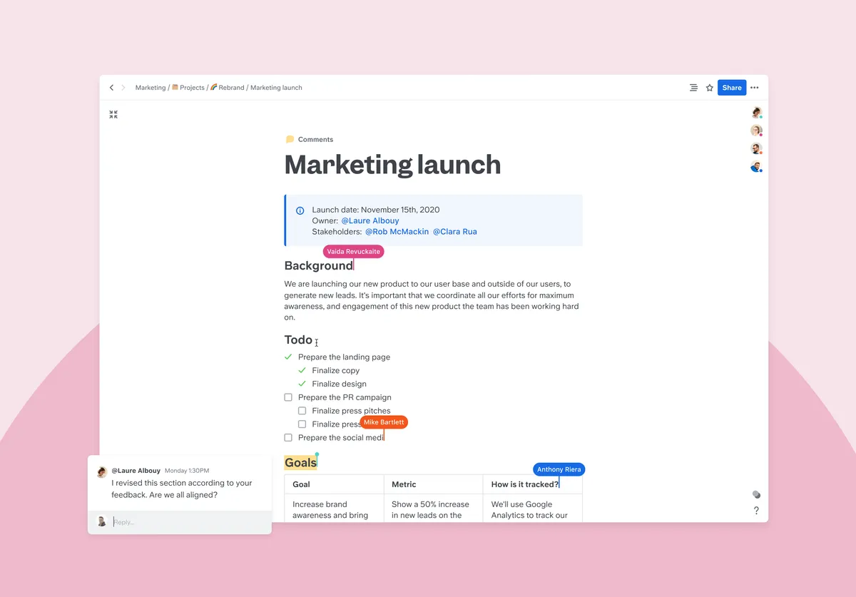 Slite: interface, fonctionnalités & intégrations