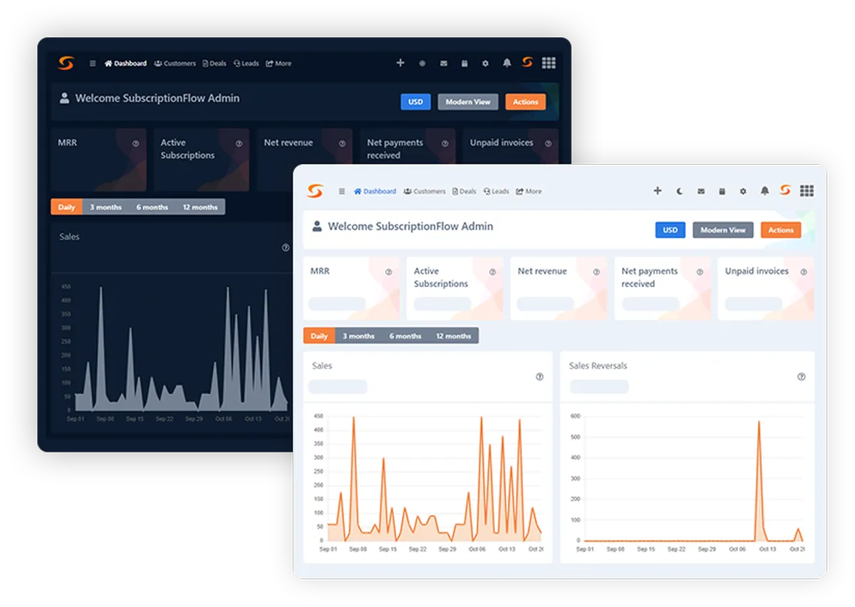 SubscriptionFlow: interface, fonctionnalités & intégrations SubscriptionFlow: interface, fonctionnalités & intégrations