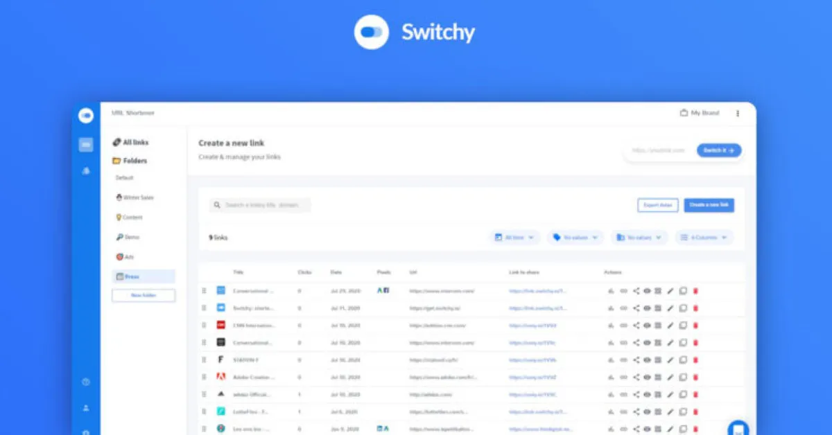 Switchy: interface, fonctionnalités & intégrations Switchy: interface, fonctionnalités & intégrations