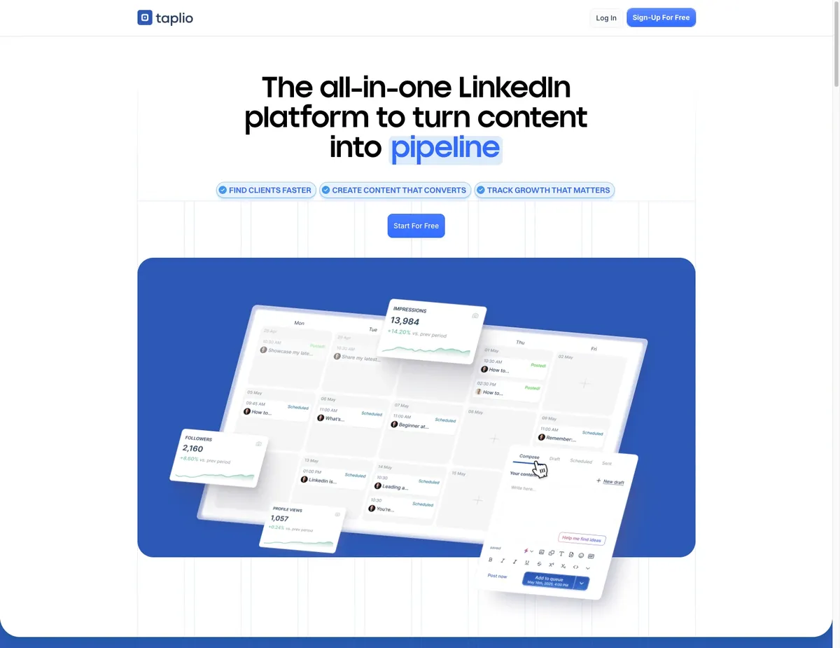 Taplio : avis sur ce logiciel de marketing sur les réseaux sociaux / social listening & prix