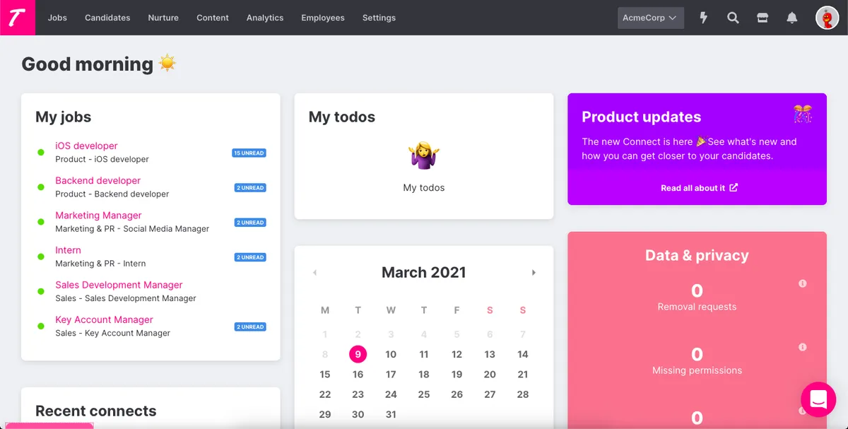 Teamtailor: interface, fonctionnalités & intégrations Teamtailor: interface, fonctionnalités & intégrations