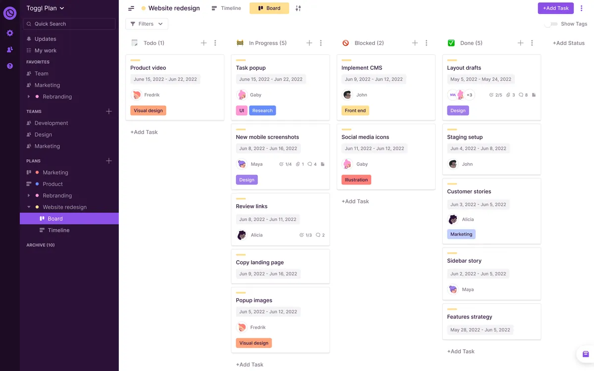 Toggl: interface, fonctionnalités & intégrations Toggl: interface, fonctionnalités & intégrations